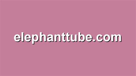 Alright, let’s address the elephant in the room, this site is not a bestiality site and you are not about to see the most fucked up porn video ever involving the animal that remembers everything. . Elephanttube com